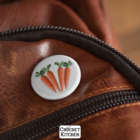 かわいいアミグルミのミニマルなクロシェ・カロッツヒップスター 缶バッジ