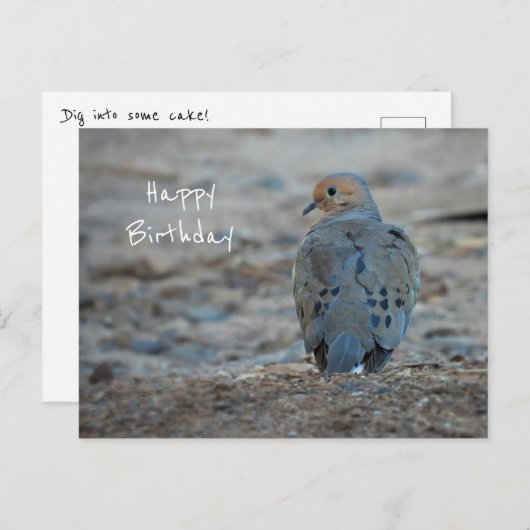 かわいいアメリカカンショクバトの誕生日ポストカード ポストカード (正面/裏面)