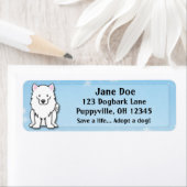 かわいいアメリカンエスキモドッグ ラベル (インサイチュ)