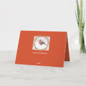 かわいいアメリカン·ロビン·ウォーターカラー·クリスマス·バード シーズンカード (裏面)