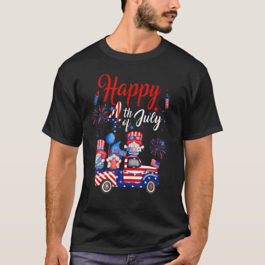 かわいいアメリカ国旗の花火3つの格言独立4t tシャツ (正面)