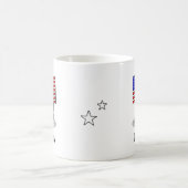 かわいいアメリカ国旗ボストンテリア犬(黒) コーヒーマグカップ (中央)