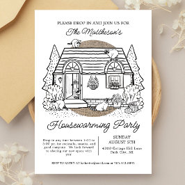 かわいいアライグマが新築祝いにやってくる 招待状