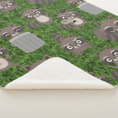 かわいいアライグマごみ箱 シェルパブランケット (3/4)