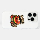 かわいいアライグマとスイカ Case-Mate iPhoneケース (裏面 (横))
