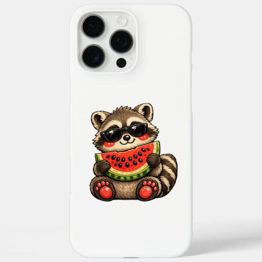 かわいいアライグマとスイカ Case-Mate iPhoneケース (裏面)