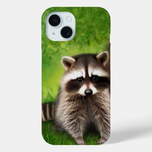 かわいいアライグマと本当にかわいい顔 Case-Mate iPhoneケース (裏面)