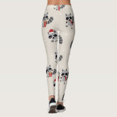 かわいいアライグマのクリスマスパターン レギンス (裏面)