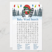 かわいいアライグマのクリスマス赤ちゃんシャワー語検索 (正面/裏面)