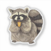 かわいいアライグマのシール シール (正面)