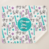 かわいいアライグマのパターン シェルパブランケット (正面(横))