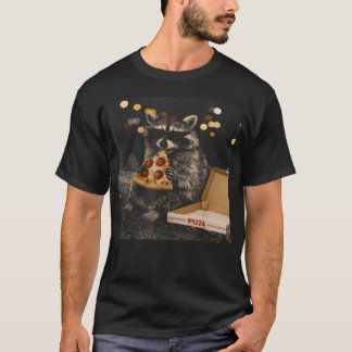 かわいいアライグマのピザ Funny Animal Tシャツ