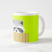 かわいいアライグマのマグ ジャンボコーヒーマグカップ (正面右)