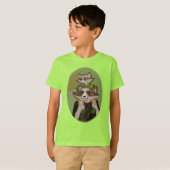 かわいいアライグマの冒険記念 Tシャツ (正面フル)