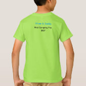 かわいいアライグマの冒険記念 Tシャツ (裏面)