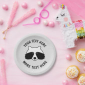 かわいいアライグマの動物の子どもの誕生日パーティープレート ペーパープレート (パーティー)