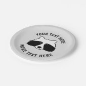 かわいいアライグマの動物の子どもの誕生日パーティープレート ペーパープレート (アングル)