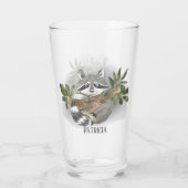 かわいいアライグマの恋人の名前 タンブラーグラス (裏面)