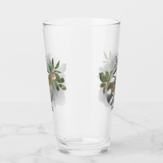 かわいいアライグマの恋人の名前 タンブラーグラス (左)