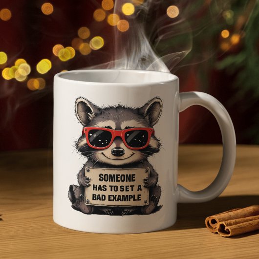 かわいいアライグマの悪い例を設定しなければならない コーヒーマグカップ