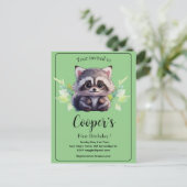 かわいいアライグマの森の動物たち 森の仲間たち ポストカード (スタンド正面)