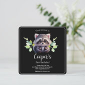 かわいいアライグマの森の動物たち 森の友達 招待状 (スタンド正面)