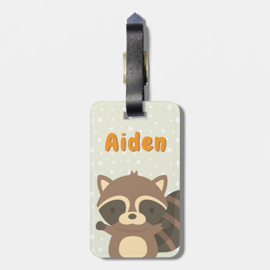 かわいいアライグマの森林パーソナライズな荷物のラベル ラゲッジタグ