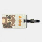 かわいいアライグマの森林パーソナライズな荷物のラベル ラゲッジタグ (裏面横)