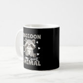 かわいいアライグマの精神動物 コーヒーマグカップ (正面左)