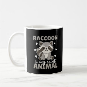 かわいいアライグマの精神動物 コーヒーマグカップ
