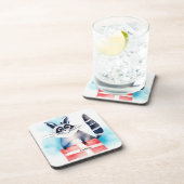 かわいいアライグマの誕生日プレゼント コースター (右側)