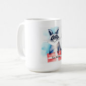 かわいいアライグマの誕生日プレゼント コーヒーマグカップ (正面左)