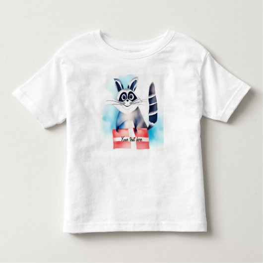 かわいいアライグマの誕生日プレゼント トドラーTシャツ (正面)