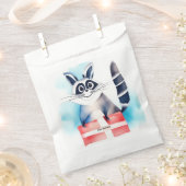 かわいいアライグマの誕生日プレゼント フェイバーバッグ (クリップ留めされた状態)