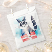 かわいいアライグマの誕生日プレゼント フェイバーバッグ (クリップ留めされた状態)