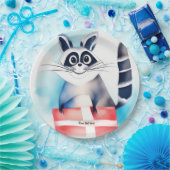 かわいいアライグマの誕生日プレゼント ペーパープレート (パーティー)