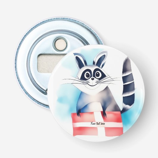 かわいいアライグマの誕生日プレゼント 栓抜き (正面)