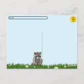 かわいいアライグマの赤ちゃんの写真 ポストカード (裏面)