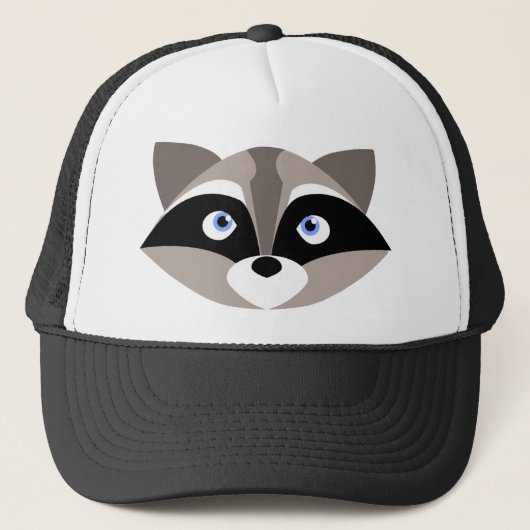 かわいいアライグマの顔 キャップ (正面)