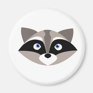 かわいいアライグマの顔 マグネット