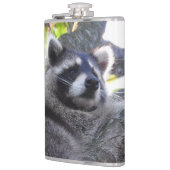 かわいいアライグマクローズアップ フラスク (左)