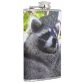 かわいいアライグマクローズアップ フラスク (右)