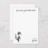 かわいいアライグマパーソナライズされたキッズ サンキューカード (正面/裏面)