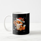 かわいいアライグマライトツリーケーキ面白いクリスマスメリークリ コーヒーマグカップ (左)