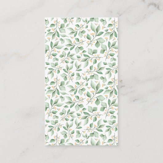 かわいいアライグマリースベビーシャワーおむつラッフル エンクロージャーカード (裏面)