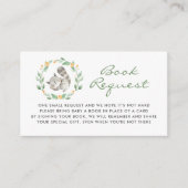 かわいいアライグマリース赤ちゃんシャワー予約リクエスト エンクロージャーカード (正面)