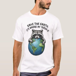 かわいいアライグマ好き、地球を救え、私の居場所だ Tシャツ