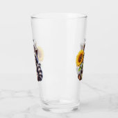 かわいいアライグマ愛好家の名前を追加 タンブラーグラス (左)