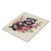 かわいいアライグマ愛好家カントリー動物 タイル (側面)