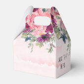 かわいいアライグマ水色牡丹ベイビーシャワー フェイバーボックス (裏面サイド)